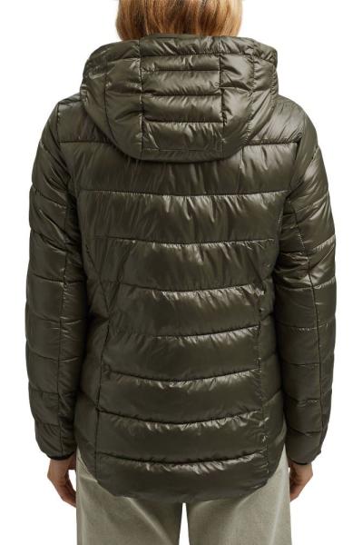 ESPRIT Recycelt Steppjacke mit abnehmbarer Kapuze 991EE1G321 M | E355 DARK KHAKI | 