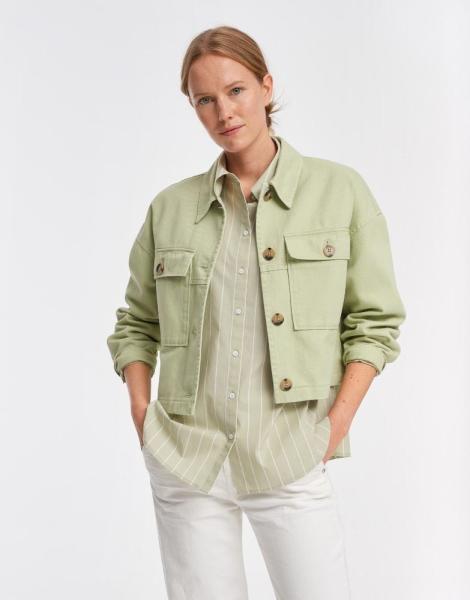 OPUS Sommerjacke Hardil Brusttasche Hornoptik- Knöpfe grün S12 244719144120 40 | 30004 summer pe | 