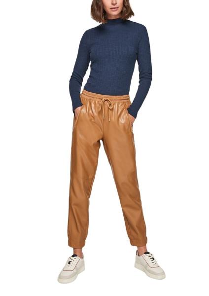 s.Oliver Shirt Langarm Stehkragen Rippe blau S21 2113736 