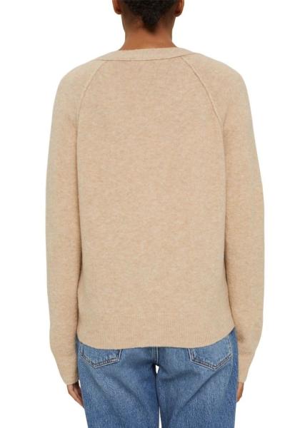 ESPRIT V-Neck Cardigan mit Wolle 991EE1I326 L | E289 SAND 5 | 