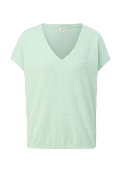 s.Oliver T-Shirt mit Fledermausärmeln weiß, grün, schwarz S13  2130700 