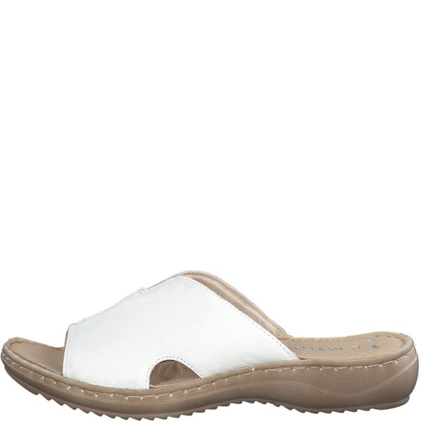 Marco Tozzi Pantolette Leder weiß, platinum S13 2-2-27901-20 