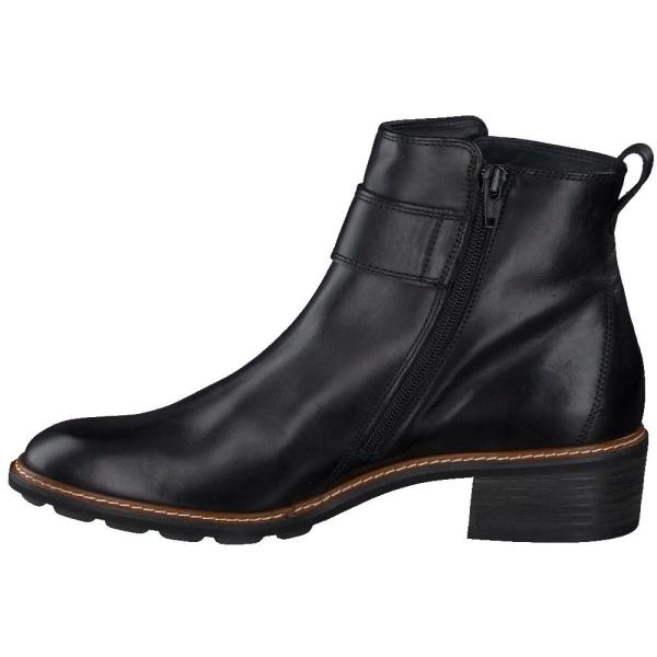 Paul Green Stiefelette Relax Weite Wechselfußbett Reißverschluss Leder schwarz 9576 