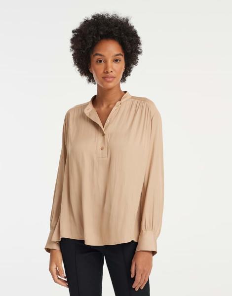 OPUS Bluse Fogeta schimmernd weite Silhouette beige S22 1012439415147 