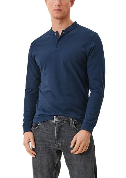 s.Oliver Henley- Shirt langarm blau schwarz S12  2116858 S | 5876 dark blue | 
