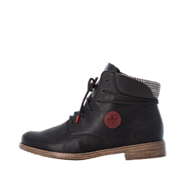 Rieker Antistress Schnürboot Stiefelette schwarz S21  77431-00 