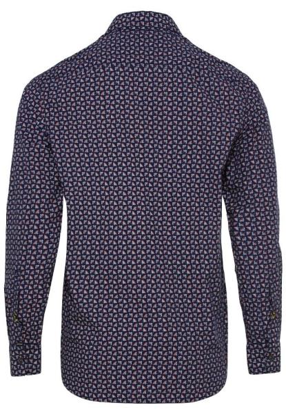 Camel Active Hemd Langarm All over Print Button Down Regular blau S21 6S15409115 