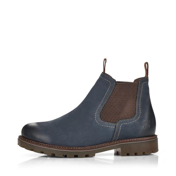 Remonte Chelsea- Boots TEX- Membran Leder blau S21  D8472-14 37 | pazifik/brown | G
