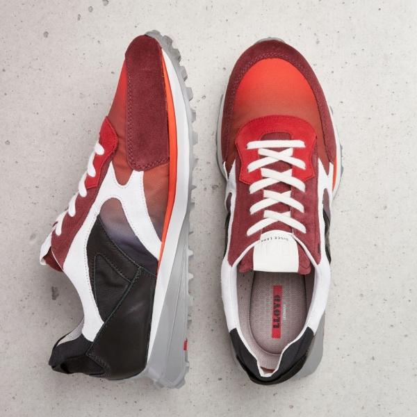 LLOYD Sneaker AMARO Schnürer rot-schwarz-weiß 12-027-03 