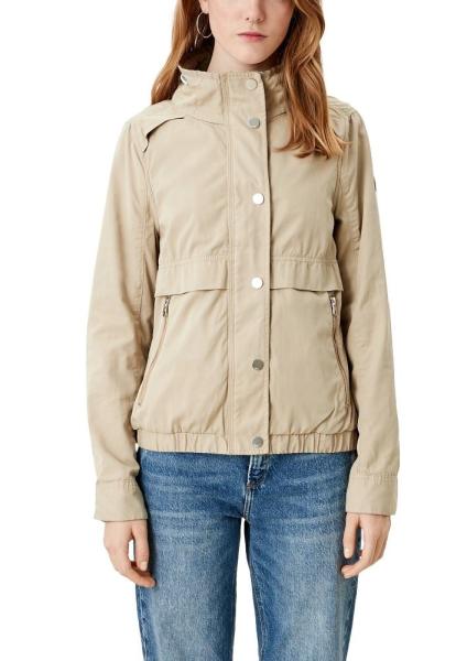 QS designed by Jacke Übergang  Twillstruktur blau grün beige grau S15 2109534 XXL | 8180 biscotti | 