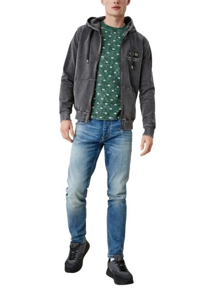QS designed by Jerseyshirt mit Waschung 2111891 XS | 78A0 seagrass | 