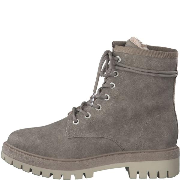 s.Oliver Damen Schnürboots Warmfutterr SOFT- FOAM Innensohle grau beige S22 5-5-26238-29 