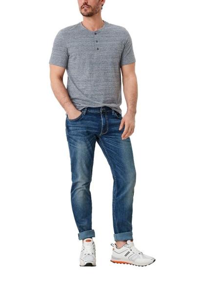 s.Oliver T - Shirt Henleykragen verschiedene Farben 2111329 XXL | 59W1 dark blue | 
