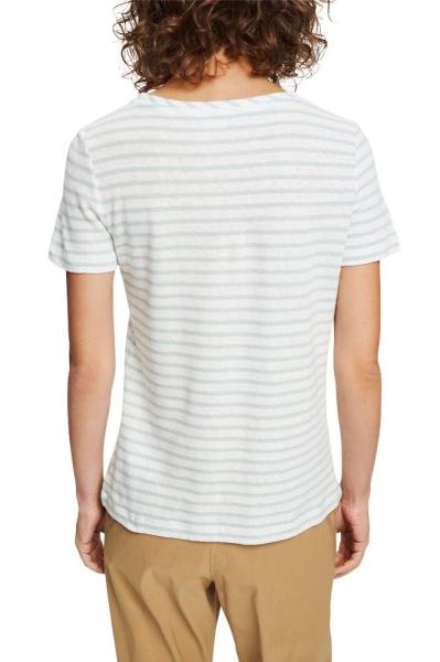 ESPRIT gestreiftes T-Shirt mit Leinen 042EE1K322 M | E335 DUSTY GREE | 