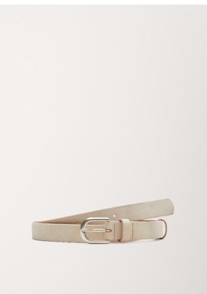 s.Oliver Gürtel aus Veloursleder beige und schwarz 2112133 M | 8021 beige | 