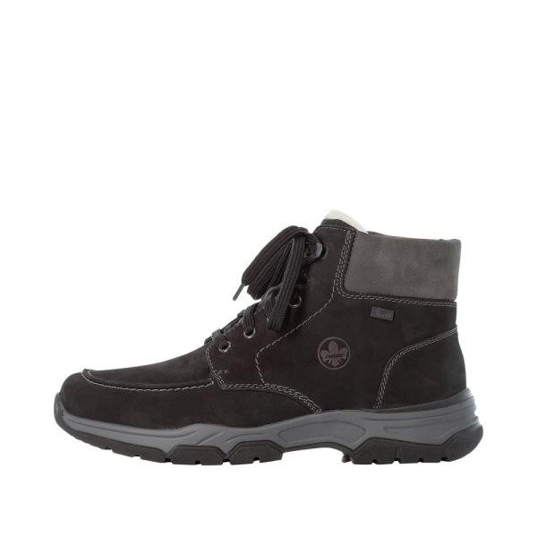 Rieker Antistress Herren Schnürboot Schnürschuh Leder TEX- Membran schwarz S22 31240-00 