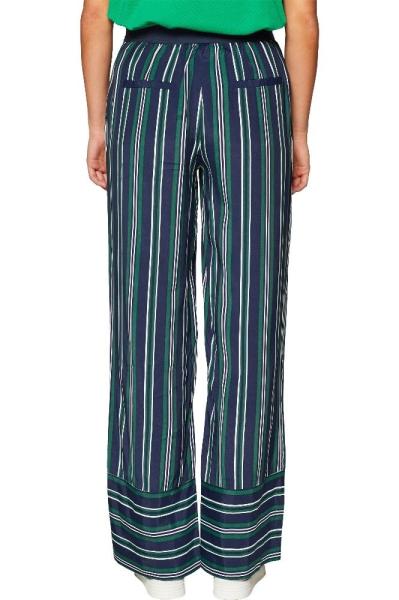 Esprit Hose Viskose gestreift 039EE1B030 38 | E375 DARK TEAL | L32
