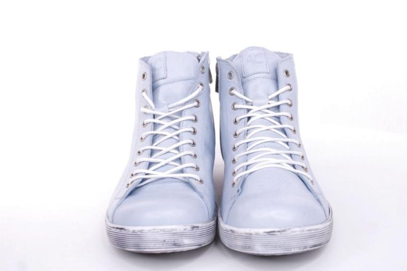 Andrea Conti Sneaker High Schnürer Leder Reißverschluss blau S12  0341500821 
