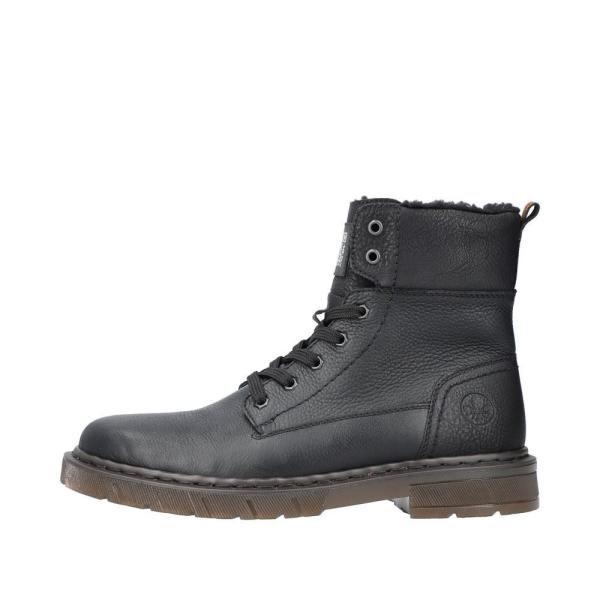 Rieker Antistress Herren Stiefel Schnürboots Leder schwarz S22 31602-00 