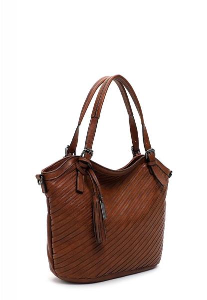 Tamaris Shopper Handtasche Julina Streifen- Design braun S22 32026,700 