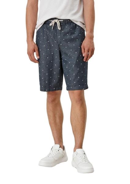 s.Oliver Herren Bermuda Hose kurz Allover- Print blau S12  2113862 