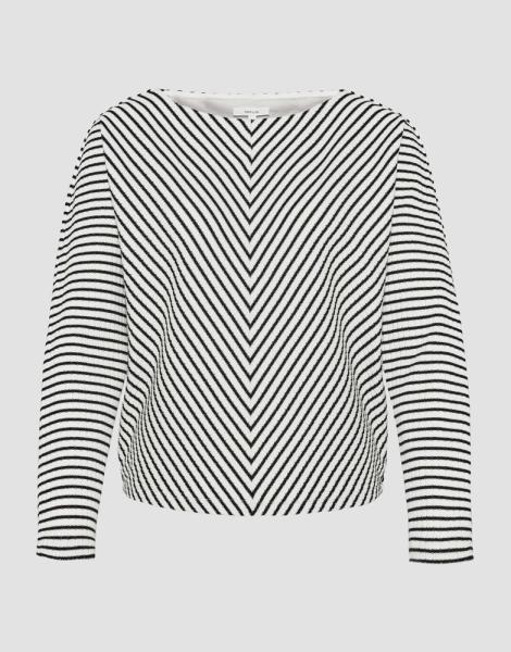 OPUS Sweater Gavna gestreift Fledermausarm Viskosemix blau, schwarz S13 10143611078100 40 | 900 black | 