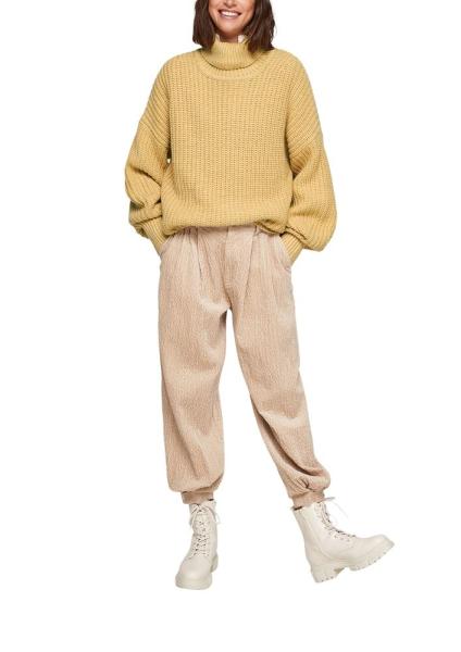 s.Oliver Strickpullover Rollkragen Wolle gelb S21 2106674 