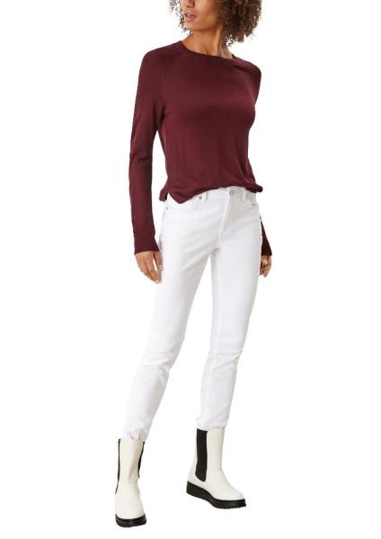 QS designed by Pullover Feinstrick Viskosemix Rundhals rot S12 2108149 XL | 3999 dark red | 