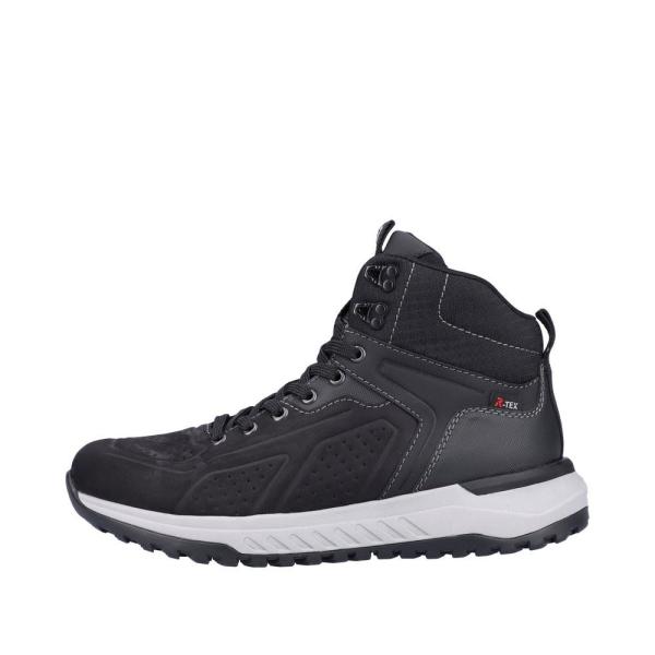 Rieker Evolution Herren Schnürboot Schnürstiefel Wechselfußbett Nano-beschichtetes Obermaterial TEX- Membran schwarz S22  U0161-00 