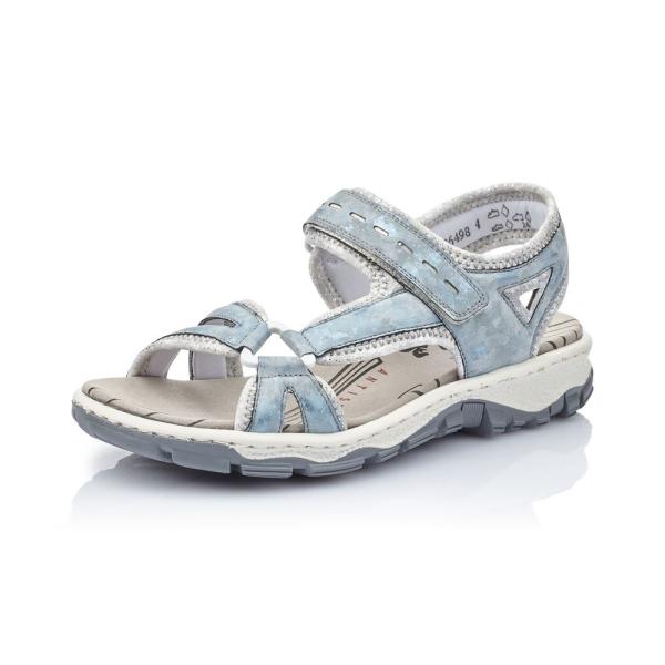 Rieker Sandale Trekking Antistress Klettverschluss Trekking blau 68879-12 39 | heaven/silverfl | E