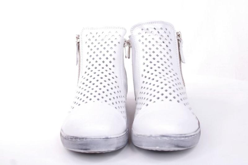 Andrea Conti Sommer- Stiefel Stiefelette Leder durchbrochen weiß S12  0349615001 