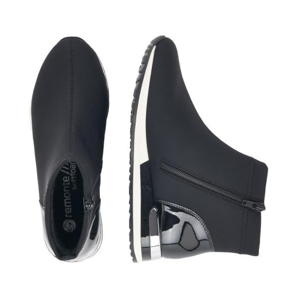 Remonte Schnürstiefel Tex - Membran schwarz Wechselfußbett Reißverschluss R2571-02 40 | nero/schwarz | F