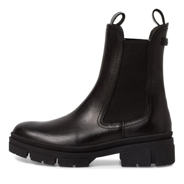 Tamaris Chelsea Boots Leder TOUCHit- Fußbett beige, schwarz S23 1-25901-41 