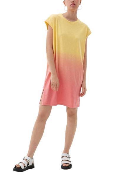 QS designed by Shirtkleid mit Farbverlauf gelb S13 2130808 