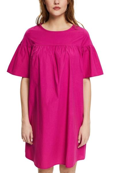 EDC Blusenkleid knielang rosa S12  032CC1E313 L | C660 PINK FUCHS | 