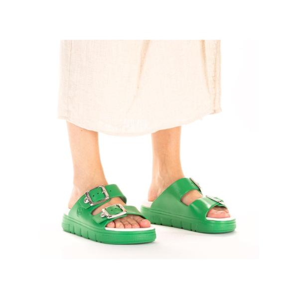 Rieker Damen Pantolette Plateauabsatz grün S13  P2180-53 