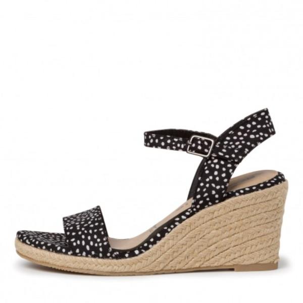 Tamaris Sandalette  Keilabsatz schwarz Punkte 1-1-28300-24 39 | 028 BLACK DOTS | 