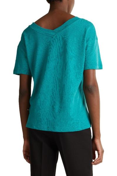 Esprit Shirt 3/4 Leinen 030EE1K303 XS | E373 TEAL GREEN | 