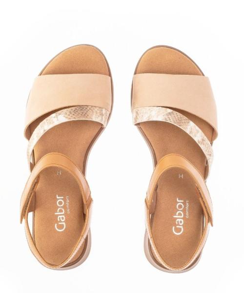 Gabor Sandale Riemchensandale Leder beige 62.491.52 6 | caramel/beige/c | H