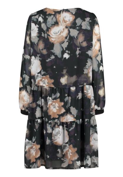 Betty Barclay Chiffonkleid florales Muster Knielang schwarz S22 12331517 