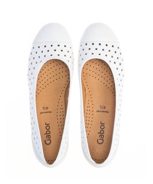 Gabor sportlicher Ballerina weiß S13 24.169.21 