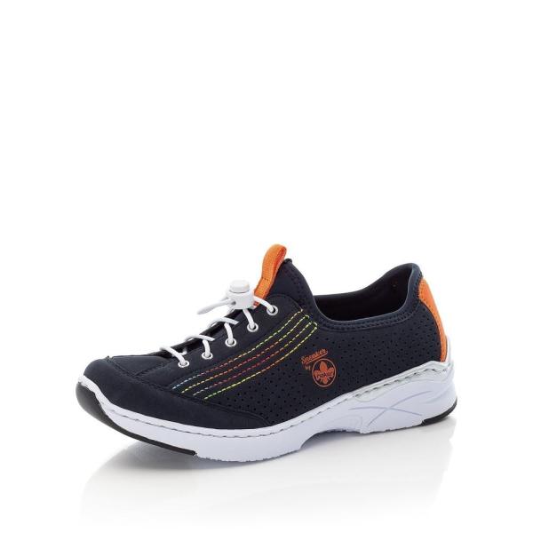 Rieker Sneaker Slipper Memosoft Schnellschnürer blau M02G9-14 