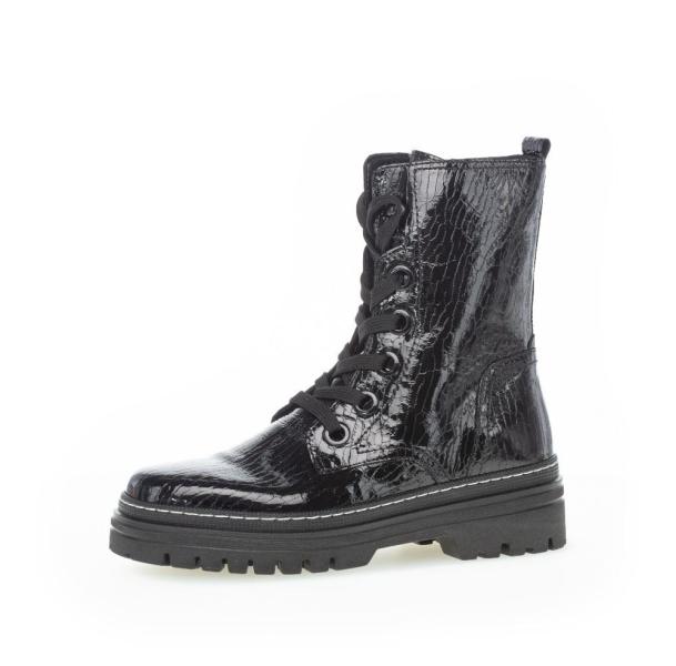 Gabor Schnürstiefelette schwarz S21 71.721.90 6,5 | schwarz (weiss) | F