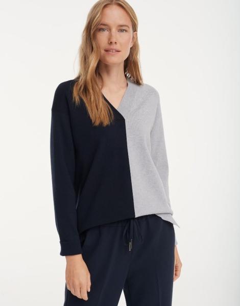 OPUS Strickpullover Panouk grau-blau S12 248099444 36 | 6075 forever bl | 
