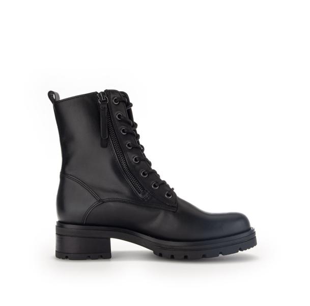 Gabor Biker Boots Leder Wechselfußbett schwarz S23 32.785.87 6 | schwarz (Flau/c | G