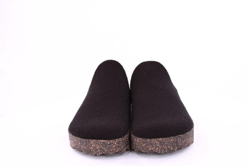 ASPORTUGUESAS Herren Pantolette Wolle Kork vegan schwarz S21 P018061000 