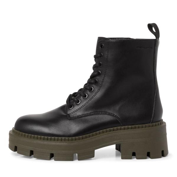 Tamaris Schnürboots Schnürstiefelette markante Sohle TOUCHit-Fußbett schwarz S22 1-1-25286-29 41 | 031 BLACK/CAMEL | 