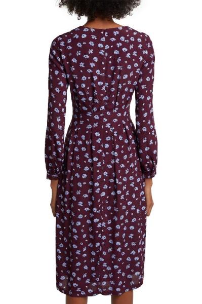 EDC Kleid Printkleid 110CC1E306 38 | C518 AUBERGINE | 
