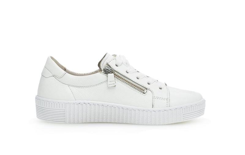 Gabor Sneaker low Leder Wechselfußbett Reißverschluss weiß S13 23.334.21 
