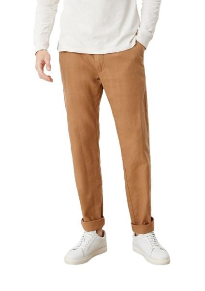 s.Oliver Herren Chino- Hose Leinenmix 5- Pocket- Form braun S12 2113857 
